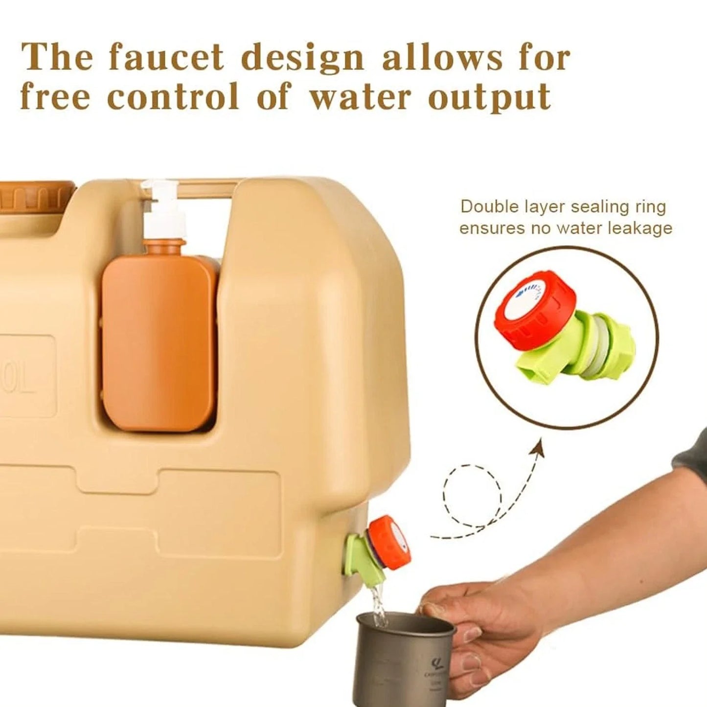 20L Camping Water Container with Spigot