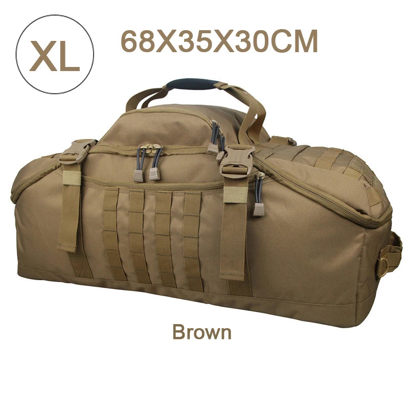 3-Way Tactical Duffel Backpack – 30L / 45L / 80L MOLLE Bag