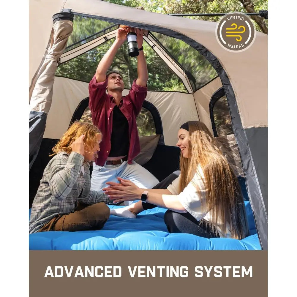 4-10 Person Cabin Tent with Waterproof & Windproof Features
