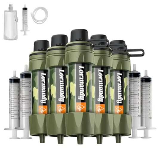 Personal Straw Water Filter, 5 Pack, Ultra-Light
