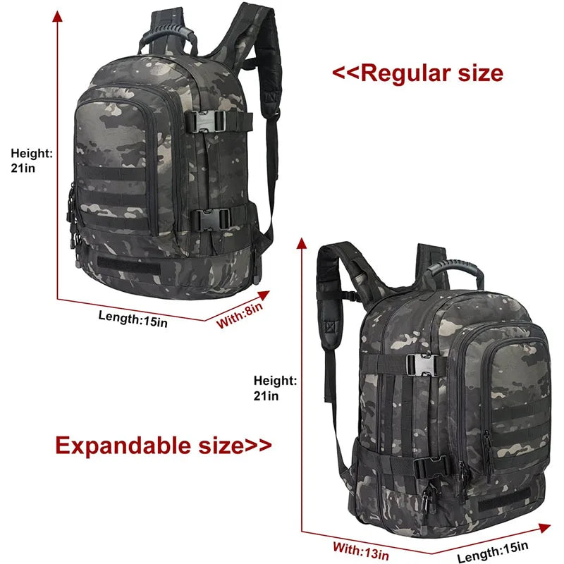 Extra Large 60L Travel Tactical Backpack