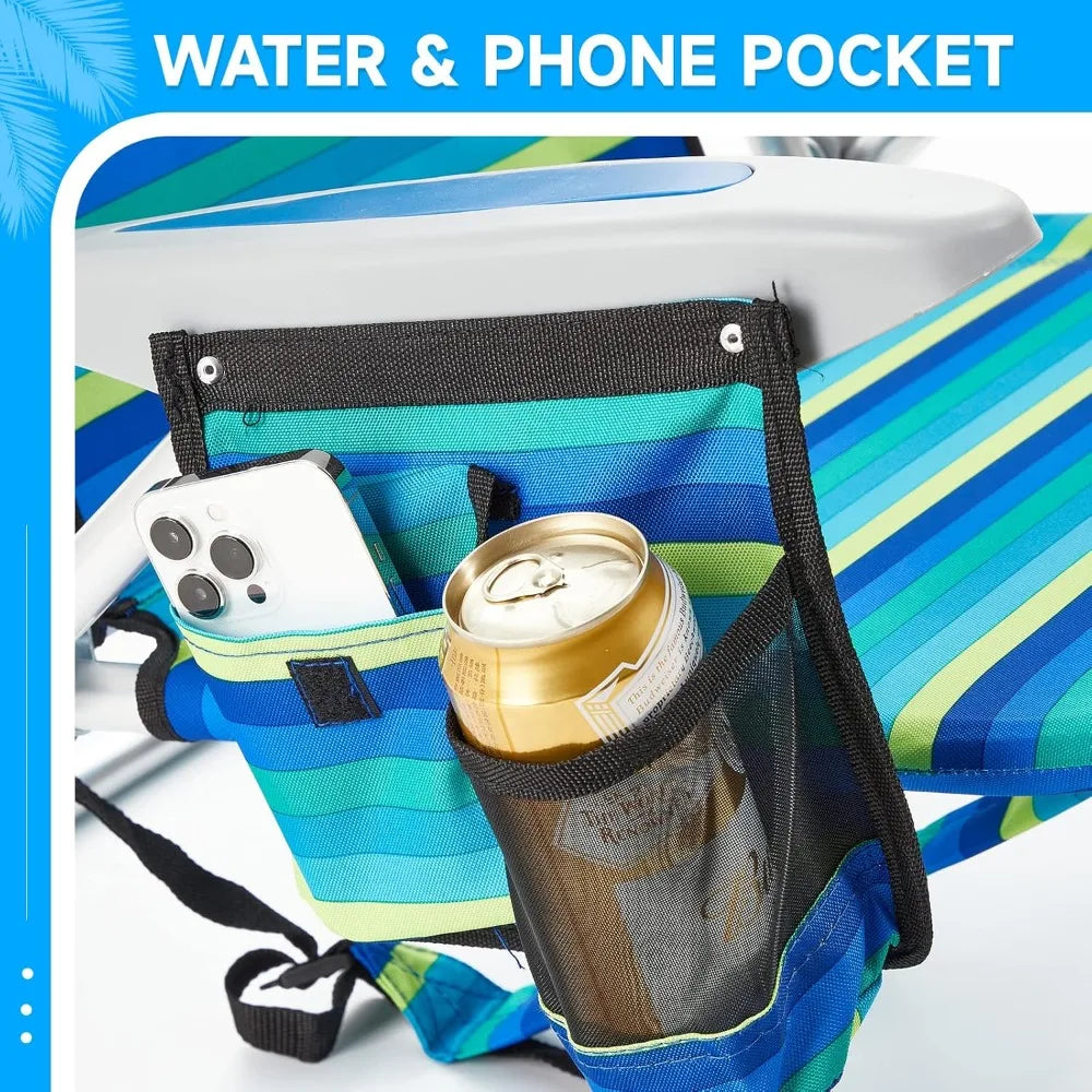 High Backpack Beach Chairs 2 Pk