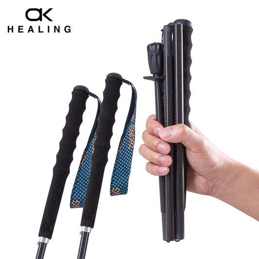 T800 Carbon Fiber Trekking Poles | Collapsible | EVA Grip | Hiking & Trail Walking