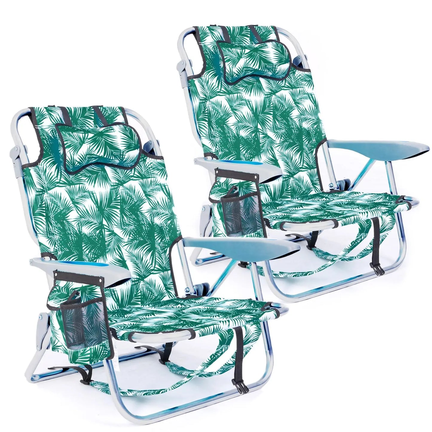 High Backpack Beach Chairs 2 Pk