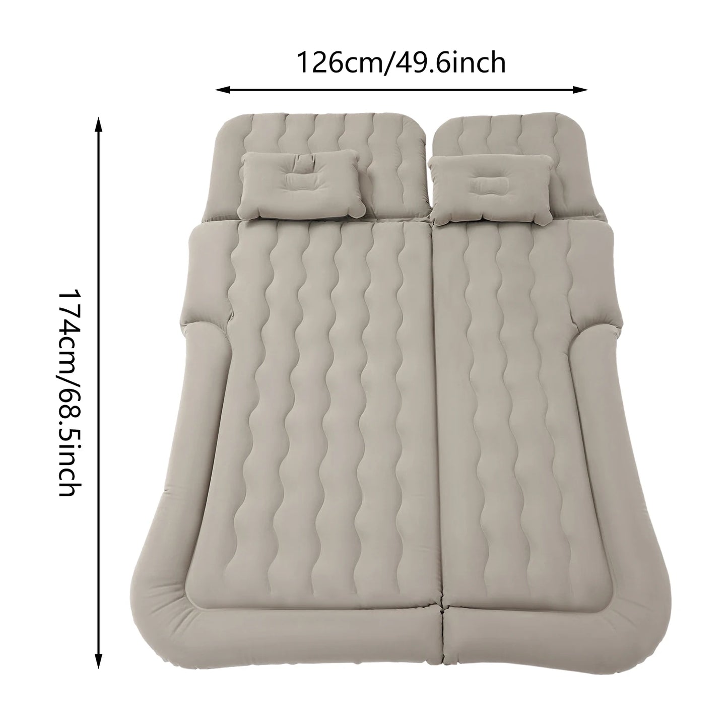 Camping Inflatable SUV Mattress – Portable Car Air Bed, 1.74 x 1.26m, 300kg Capacity