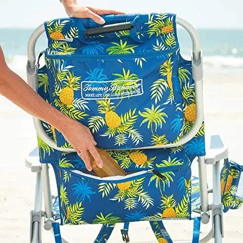 2-Pack Backpack Beach Chairs | Folding Cushioned Sand Chairs for Adults — Green
