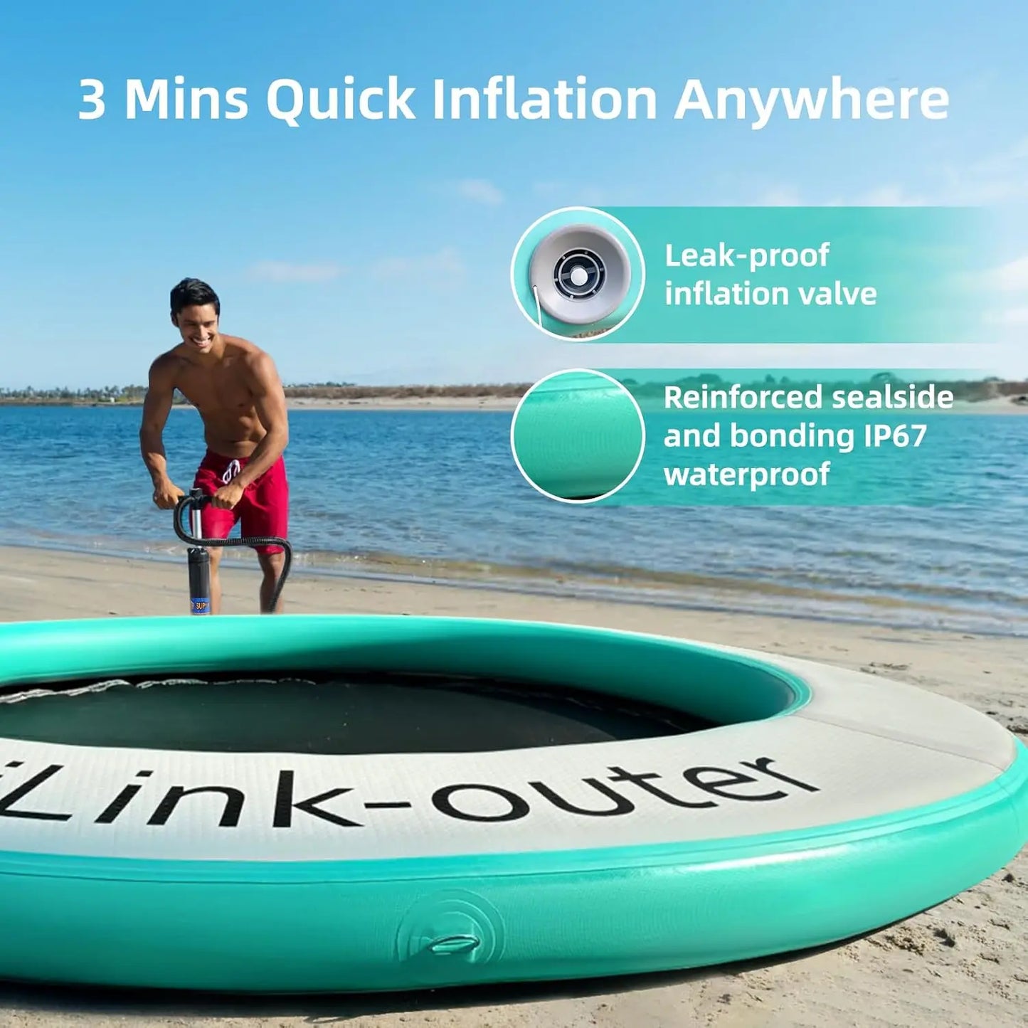 Round Floating Ring – Inflatable Water Hammock for Pool & Lake