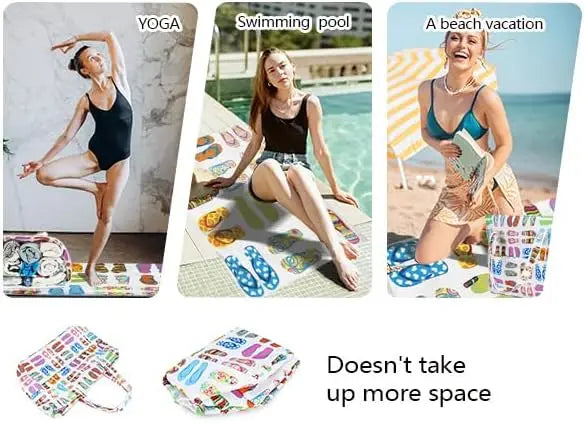 Extra Large Waterproof Beach Tote with Wet Compartment