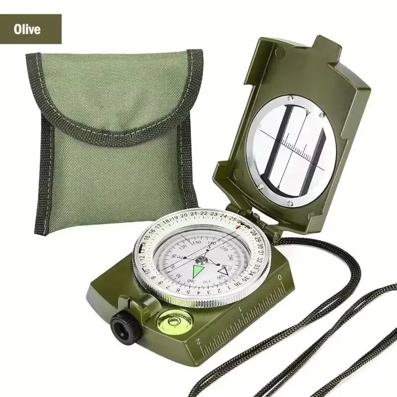 Military Geological Compass – Waterproof Metal with Luminous Dial