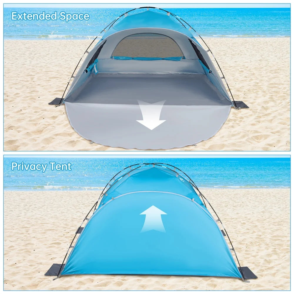 Night Cat Beach Tent Sun Shade Shelter 2–4 Person – UV Protection, Mesh Windows, Easy Setup