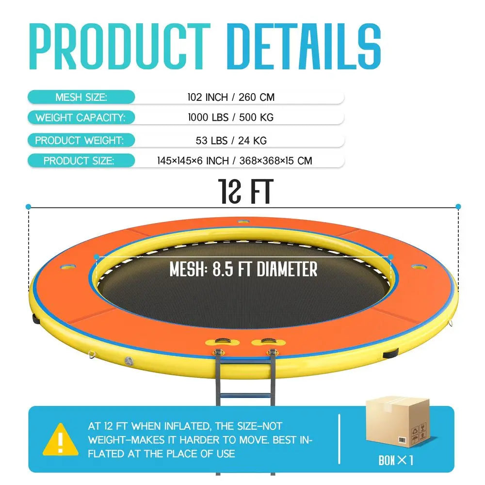 12FT Round Floating Dock Platform