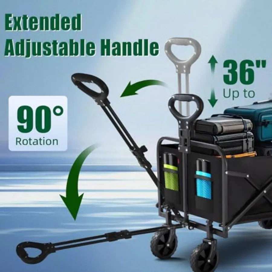 Collapsible 360lbs Capacity Lightweight Beach Wagon