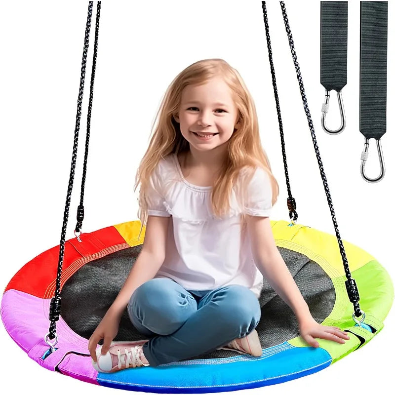 40" Saucer Tree Swing, 700Lb Weight Capacity, 900D Waterproof Oxford Fabric