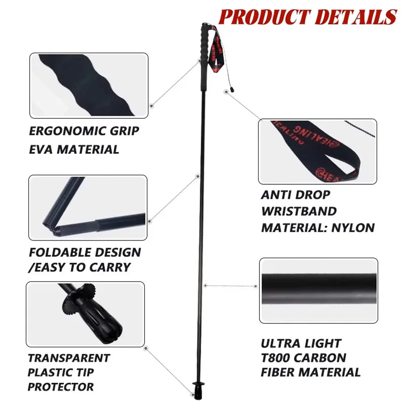 Ultra-Light Foldable Carbon Fiber Trekking Poles