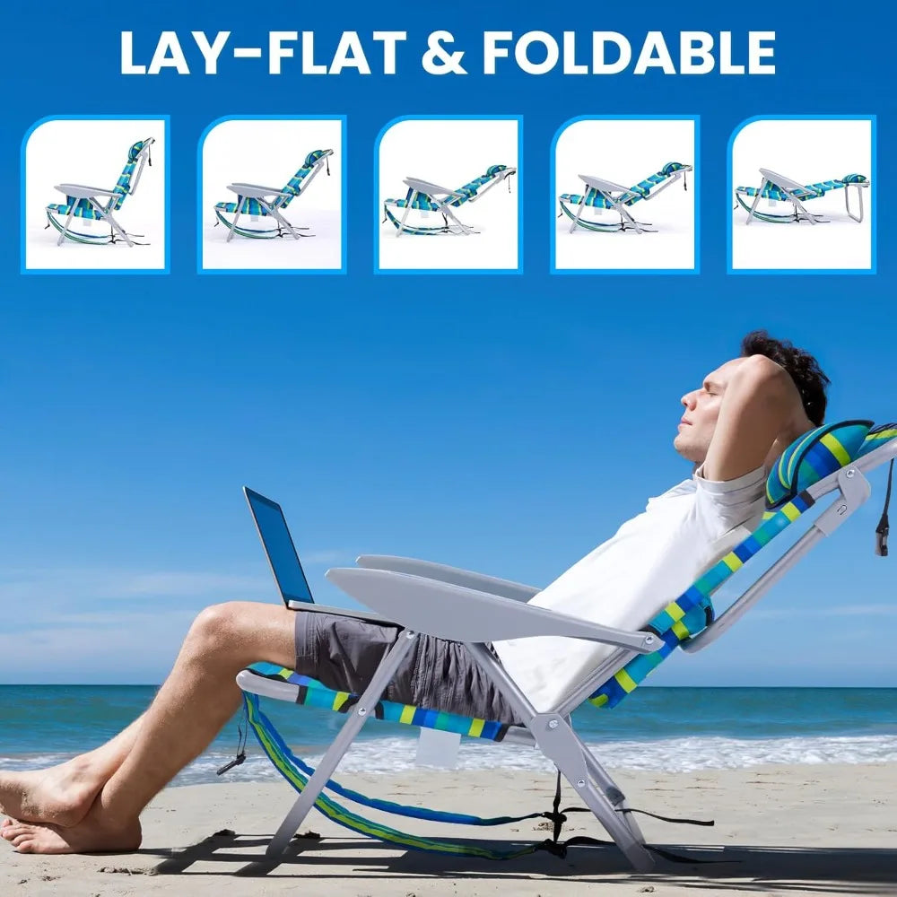 High Backpack Beach Chairs 2 Pk