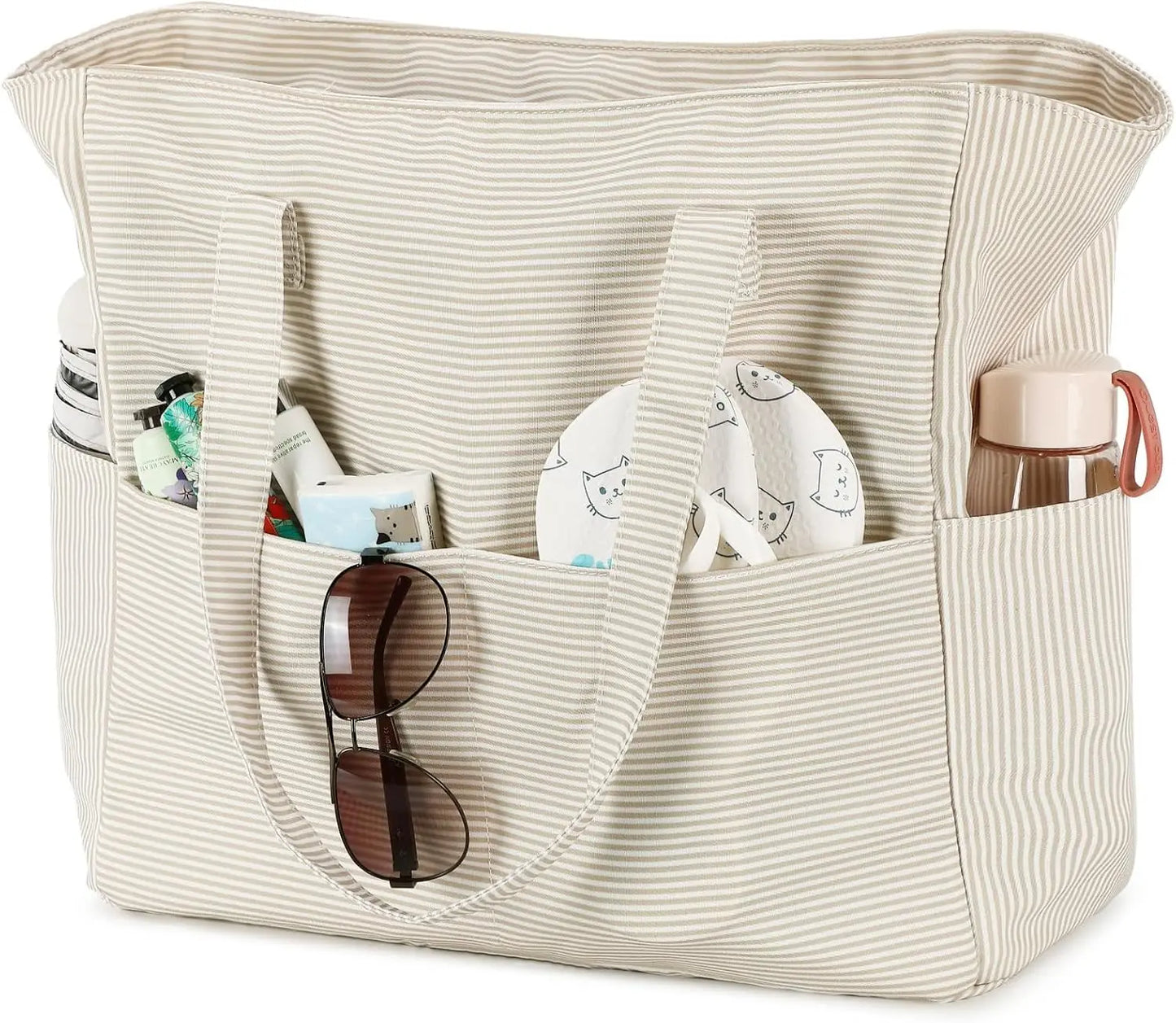 Extra Large Waterproof Beach Tote with Wet Compartment