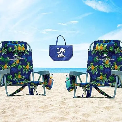 2-Pack Backpack Beach Chairs | Folding Cushioned Sand Chairs for Adults — Green
