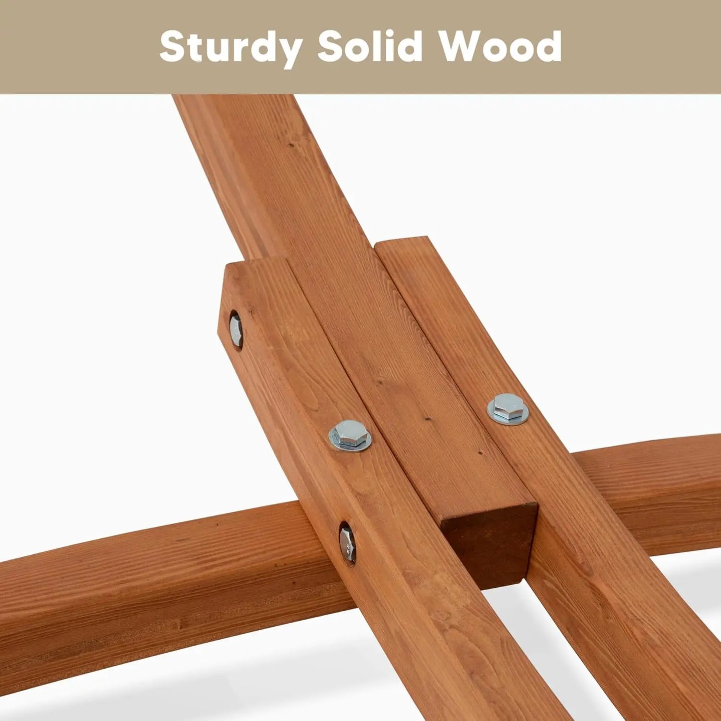 10 FT Wooden Stand Hammock, 475lbs Capacity