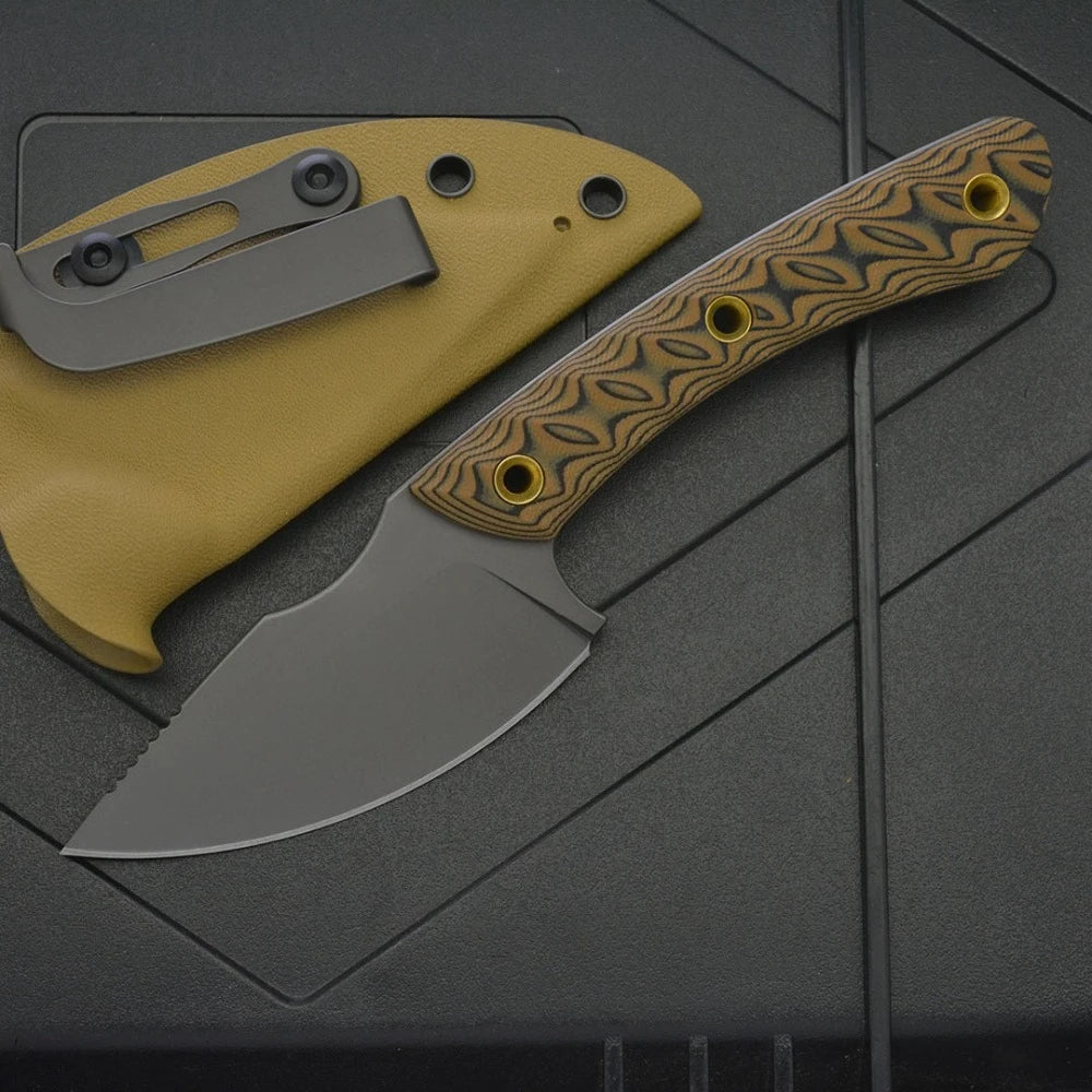 Fixed Blade Camping Knife – 8Cr13MoV Steel, G10 Handle, Outdoor & Survival