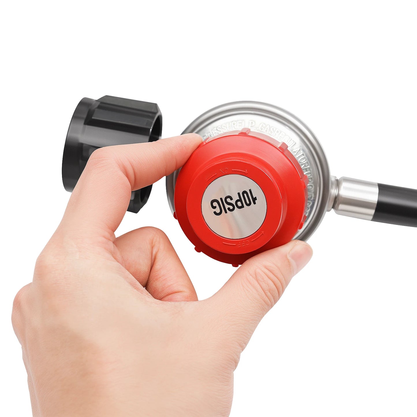 8000W Portable Propane Single Burner with Adjustable 0-10Psi Regulator Hose
