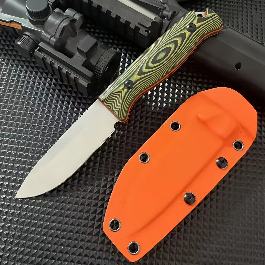 BM 15002 Tactical Straight Knife 8Cr13Mov Blade G10 Handle An All-purpose Outdoor Climbing Hiking Hunting Rescue Tool