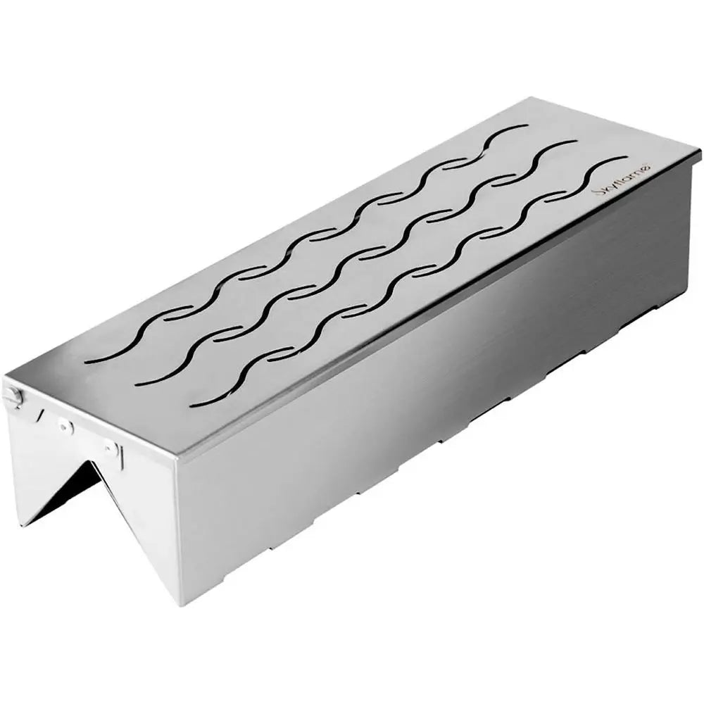 Wood Chip Smoker Box | Stainless Steel BBQ Smoke Box for Gas & Charcoal Grills