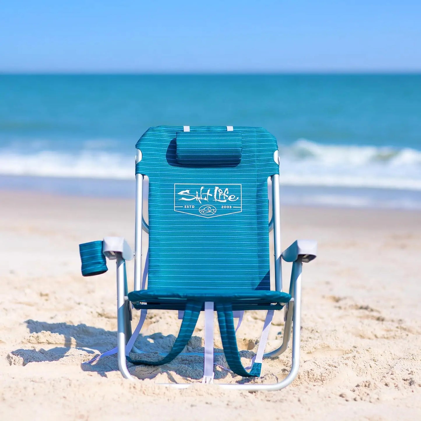 2pk 5-Position Folding Backpack Beach Chair 300lb Camping Portable Striped Custom