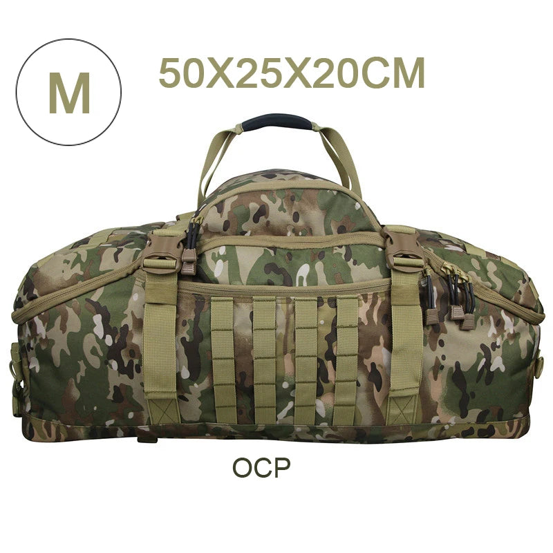 3-Way Tactical Duffel Backpack – 30L / 45L / 80L MOLLE Bag