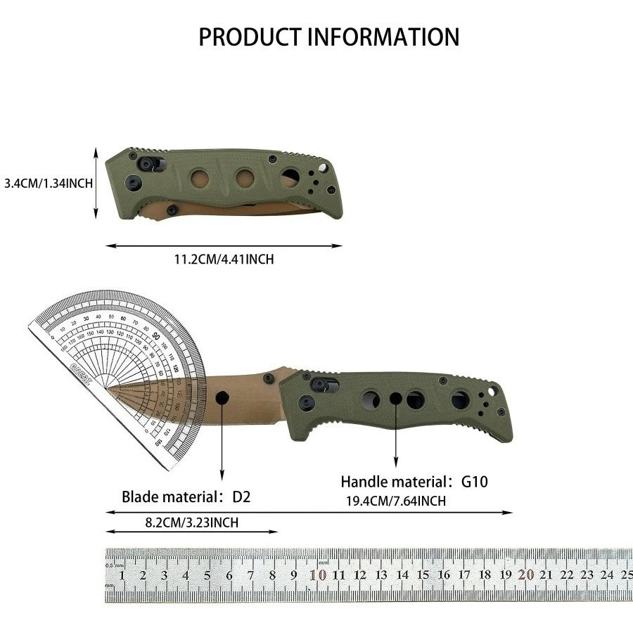 BM 273 Lightweight Folding Knife — D2 Blade, G10 Handle