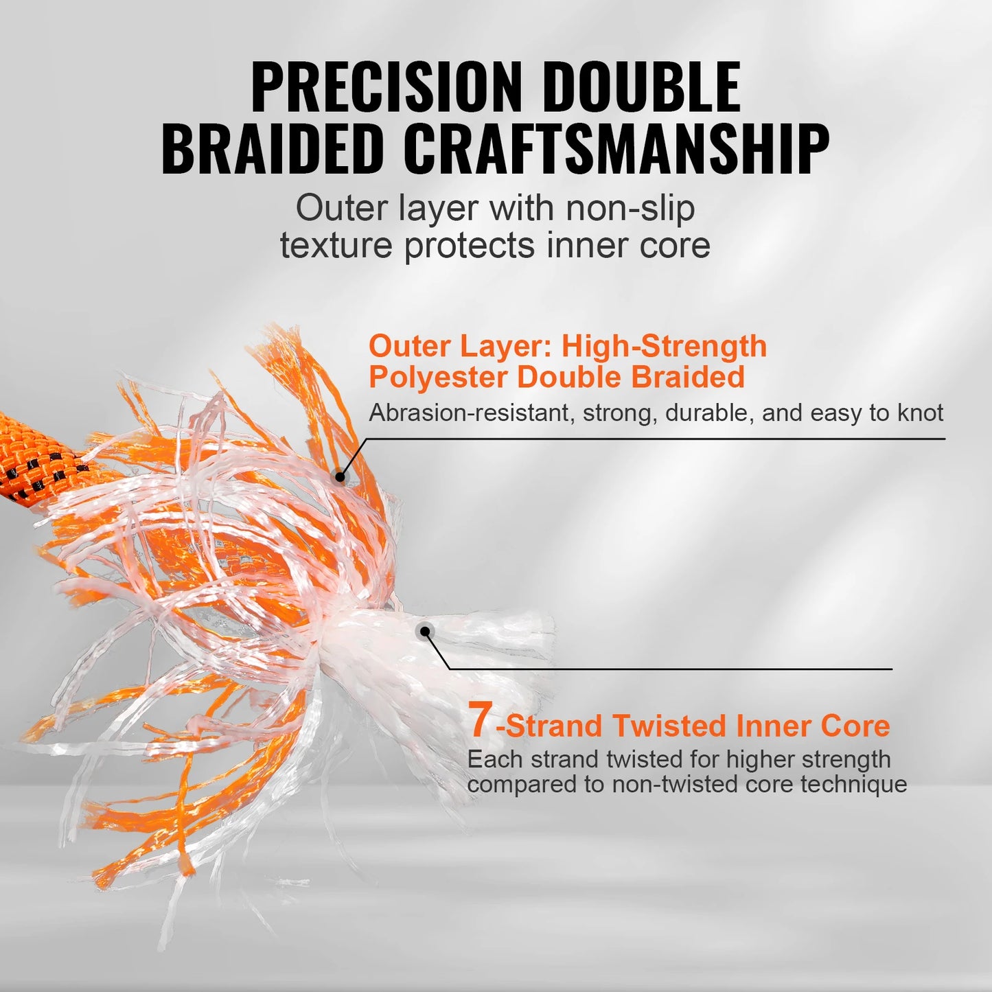 120ft Dual-Weave Paracord 3/8 or  1/2in 48-Strand