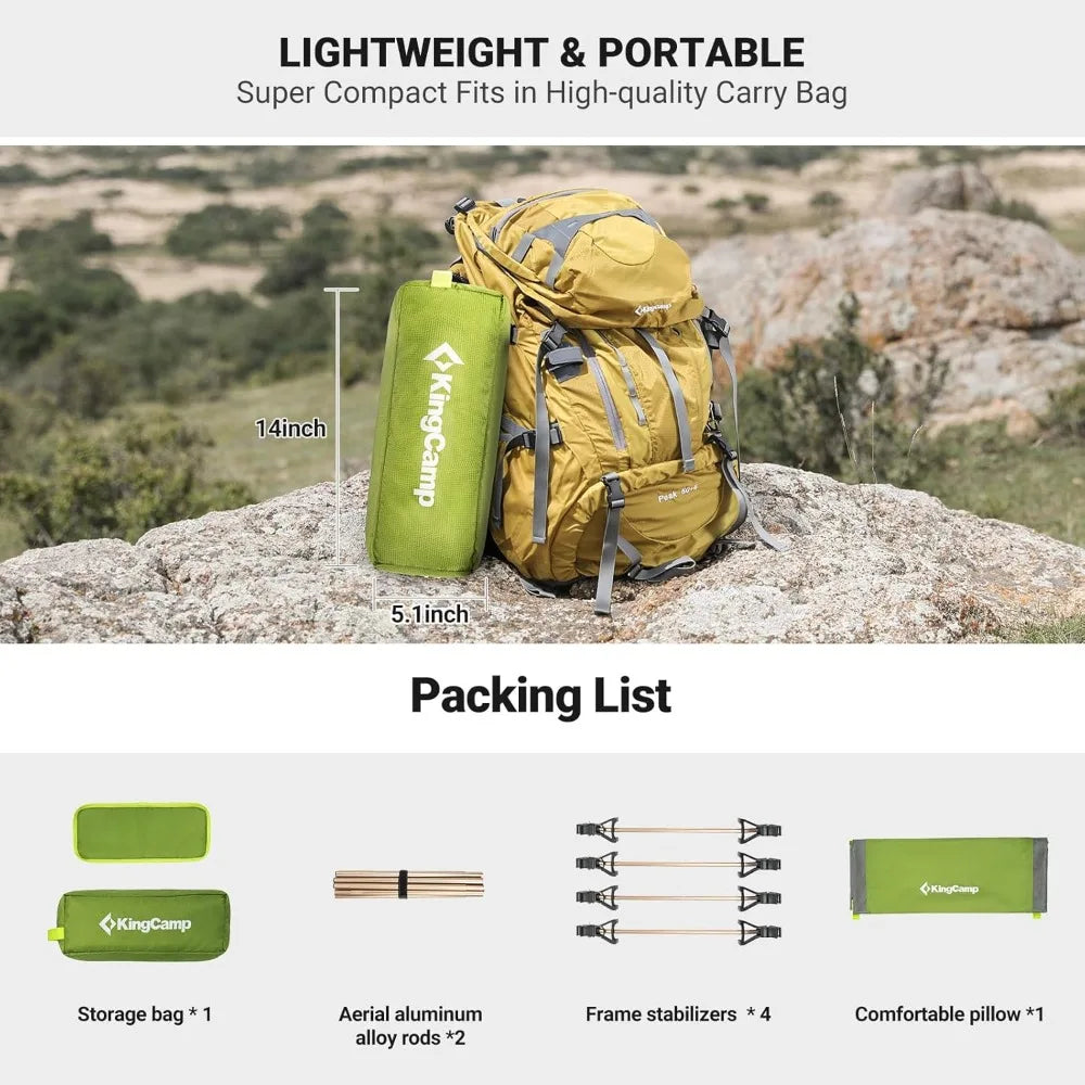 Heavy Duty Camping Cot with Pillow