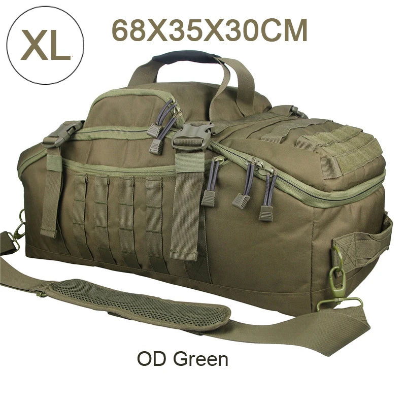 3-Way Tactical Duffel Backpack – 30L / 45L / 80L MOLLE Bag
