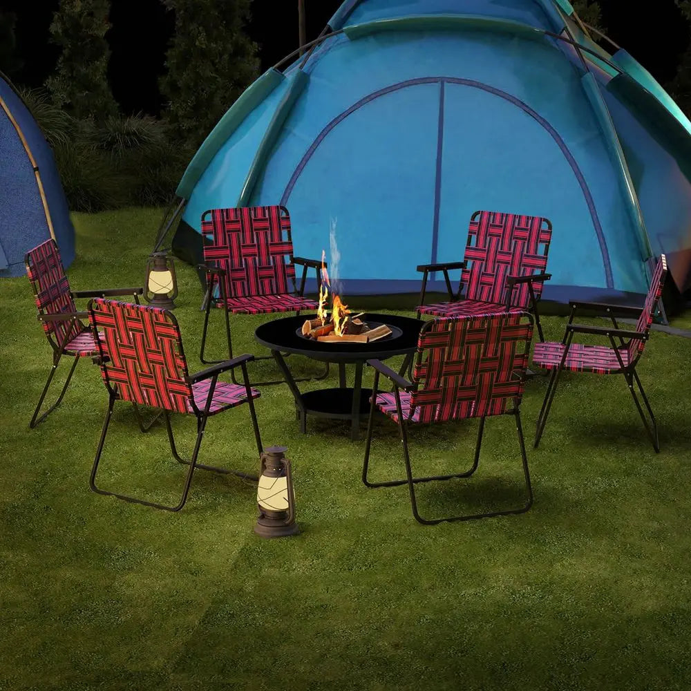 Set Of 2 Folding Web Chairs