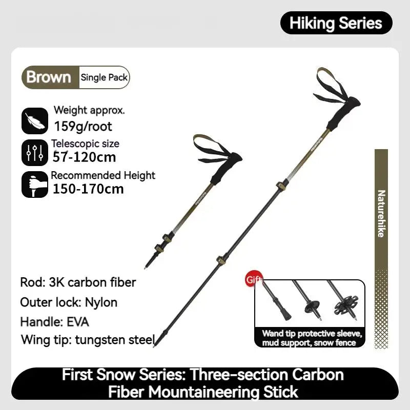 Hiking Stick- Carbon Fiber 3 Section