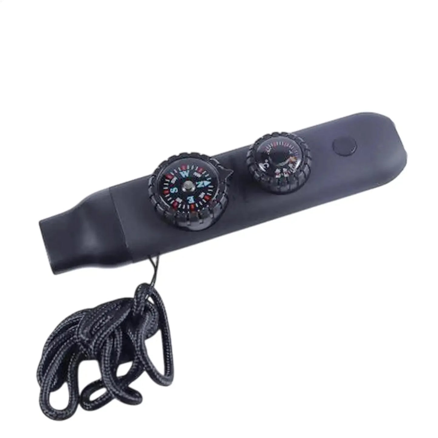Emergency Survival Whistle with Lanyard, Compass, Flashlight