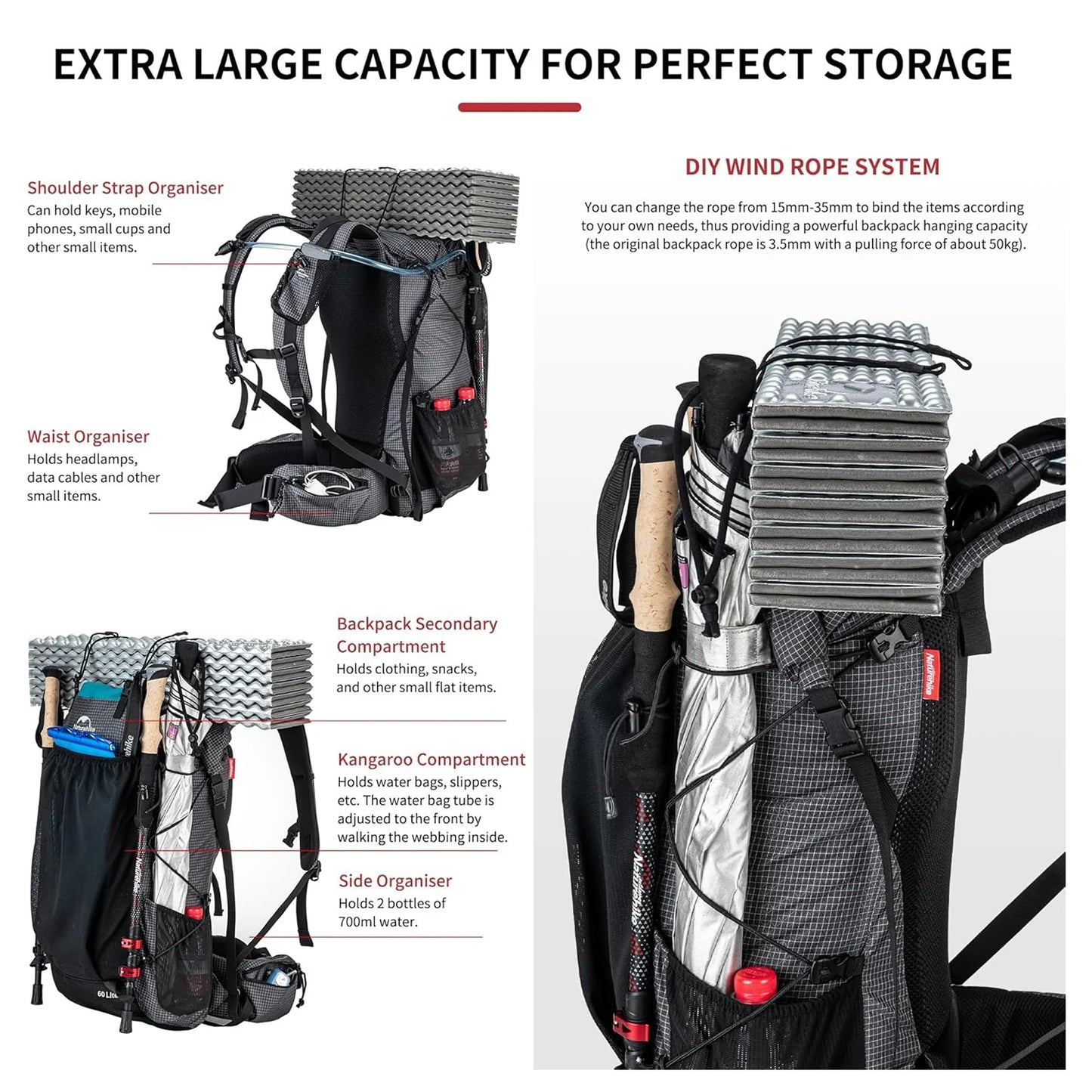 40L / 60L Outdoor Hiking Backpack