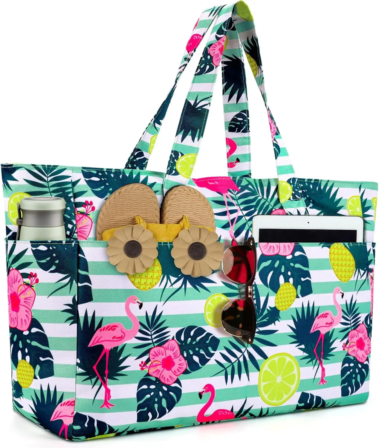 Extra Large Beach Tote, Lightweight Foldable