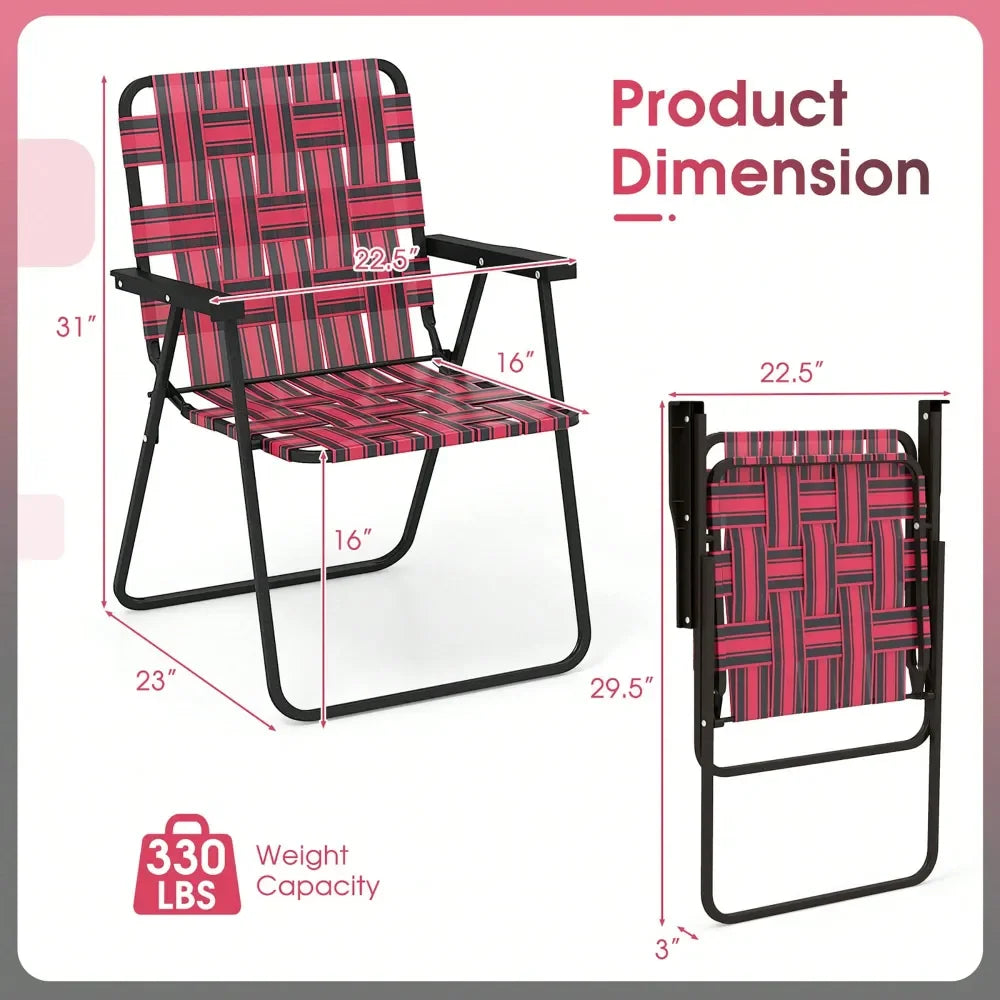Set Of 2 Folding Web Chairs