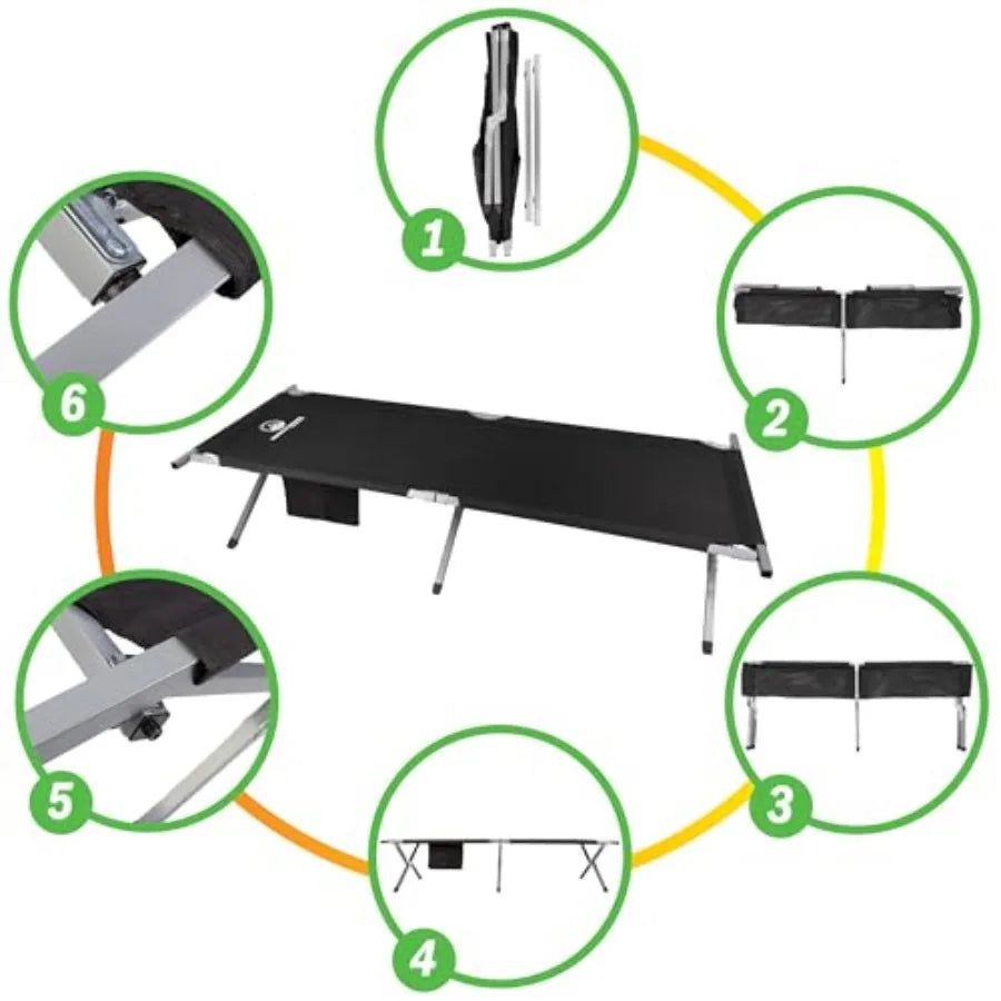 Camping Cot with Steel Frame