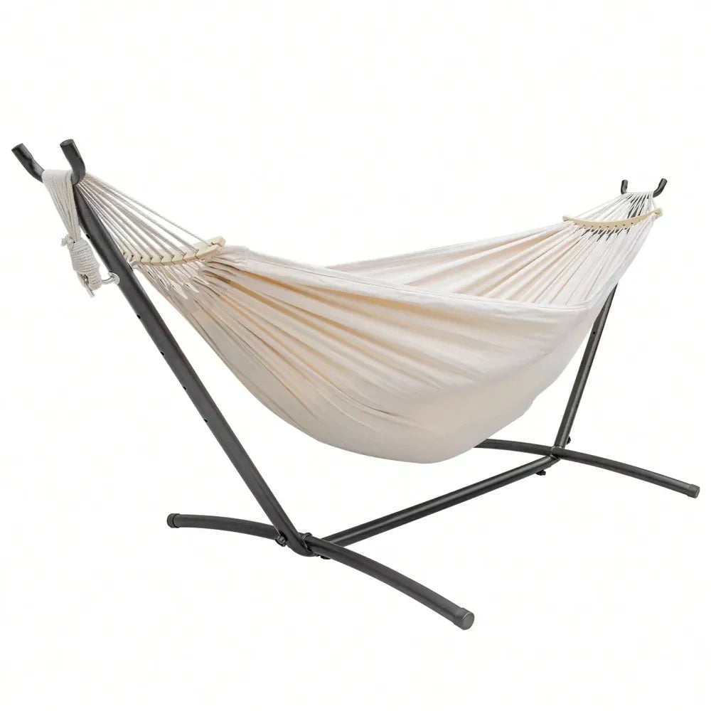 Double Hammock With Stand ,450lb Capacity, Premium Carry Bag Included