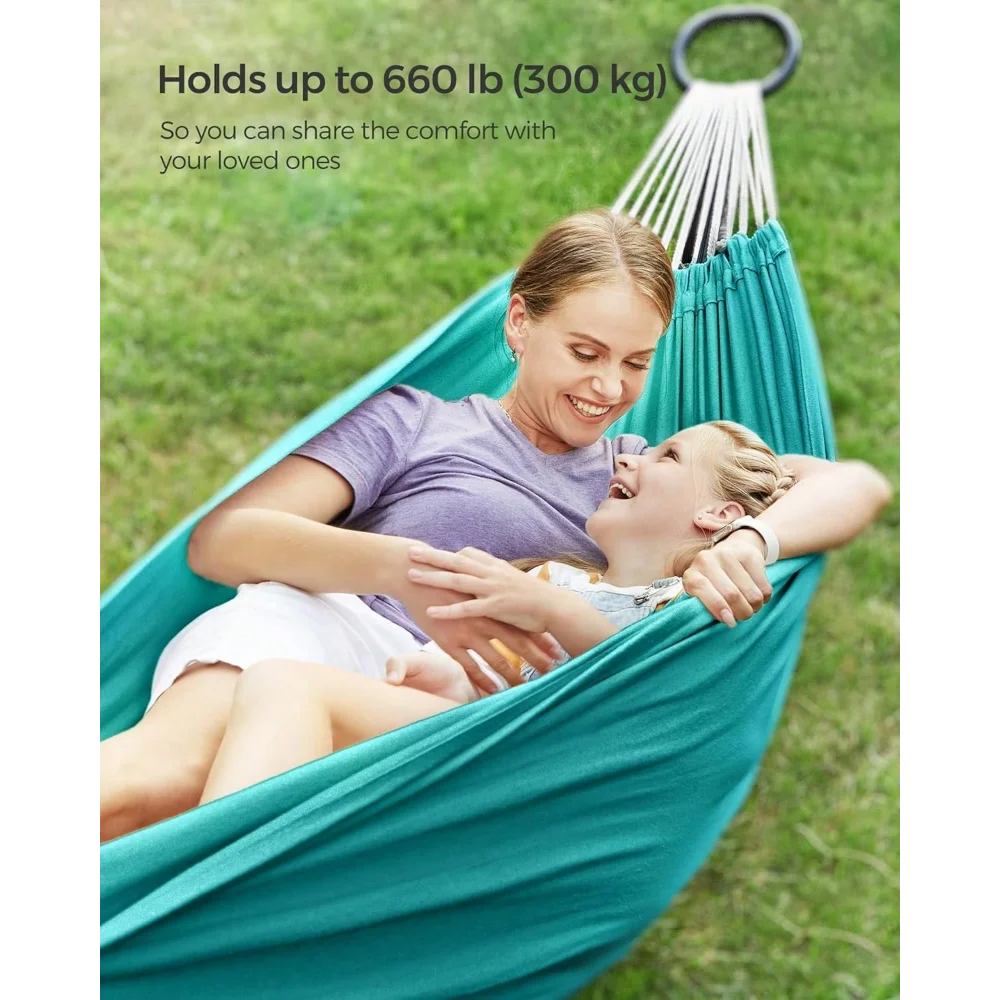 Double Hammock, 98.4 X 59.1 Inches, 660 LB Load Capacity with Compression Bag and Mounting Straps