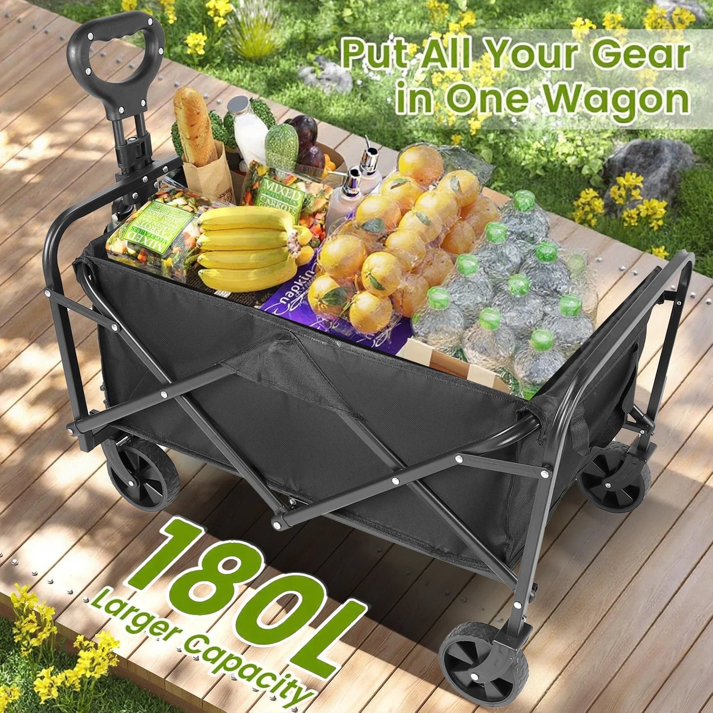 Heavy Duty Beach Cart with All-Terrain Wheels