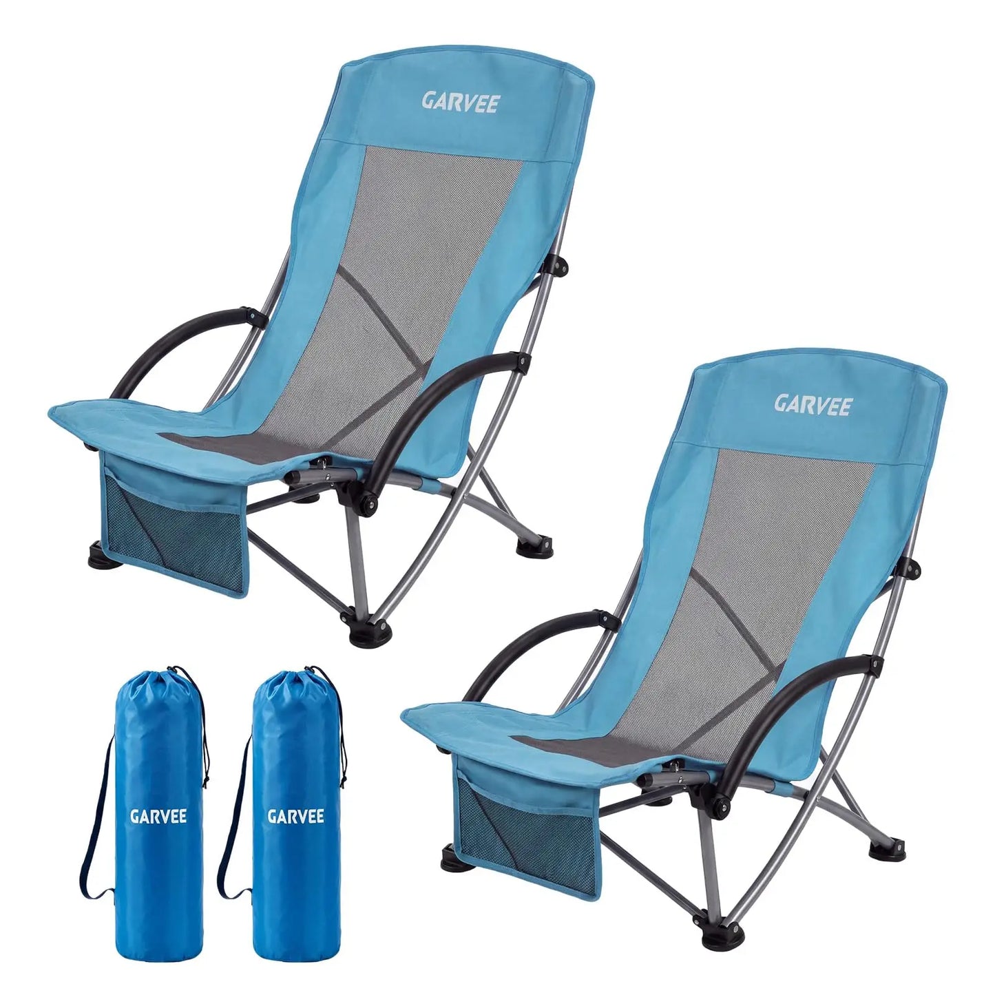 High Beach Chair 2 Pack, Extra Wide Seat