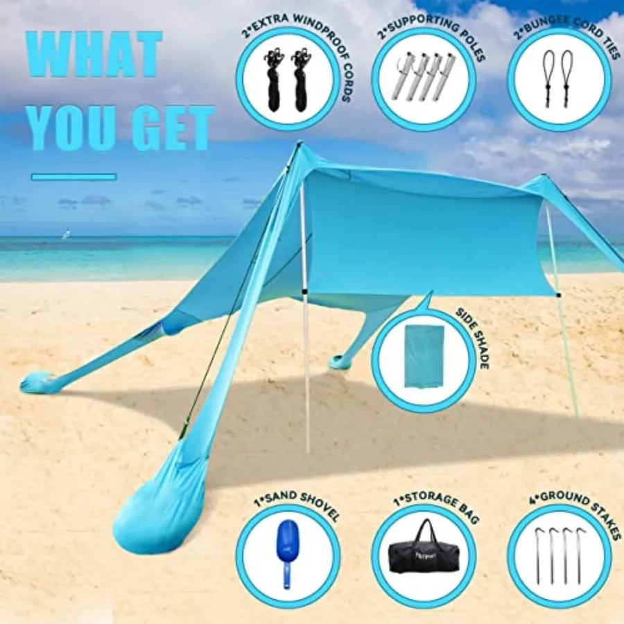 Beach Sun Shelter 7x7FT