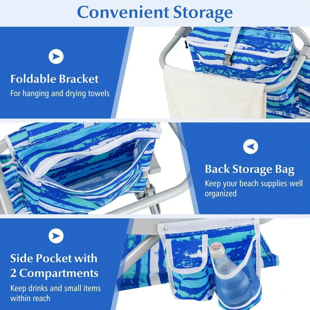 Folding Beach Chair for Adults | Lightweight Aluminum Chair with Storage Bag