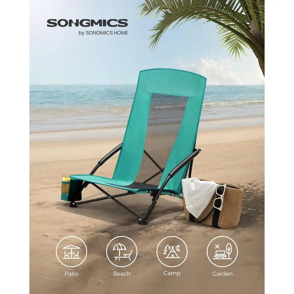 Folding Beach Chair With High Backrest