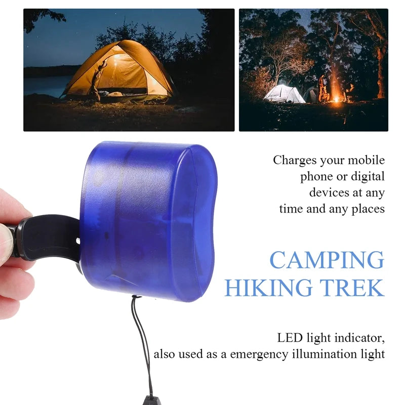 USB Emergency Hand Cranking Dynamo For Universal  Travel  Charging