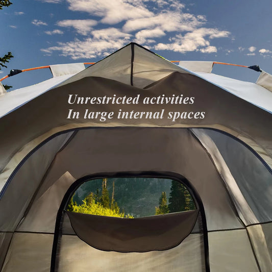 Pakicetus Automatic Pop-Up Tent – Waterproof 3–4 Person Camping Tent, Quick Setup