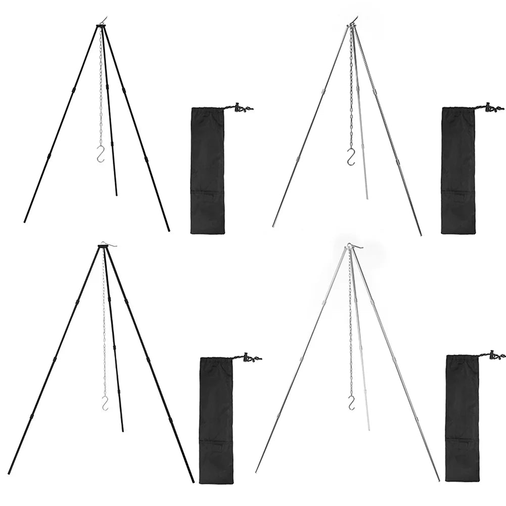 Camping Tripod, Cooking Pot Frame, Stainless Steel Chain