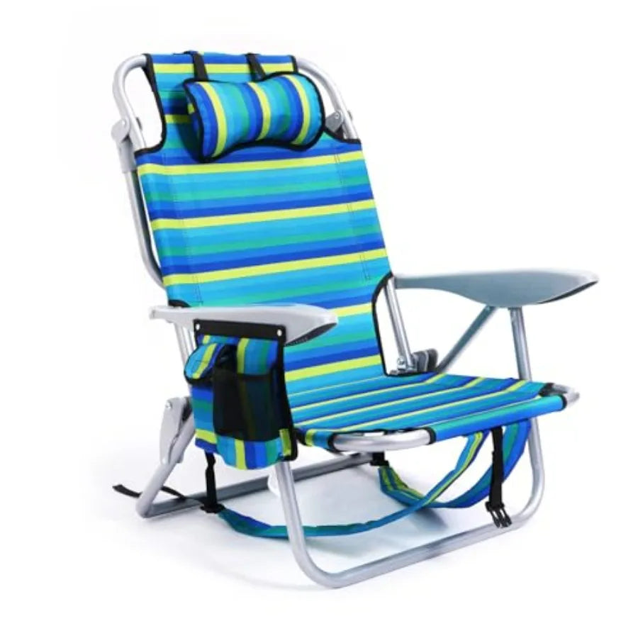 Ocean Striped Portable Beach Chair
